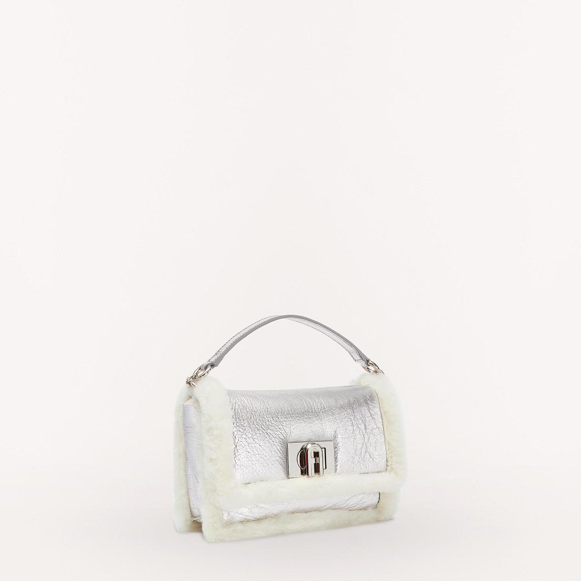 Furla 1927 Soft Mini Bags Silver Black Women South Africa KN9732145